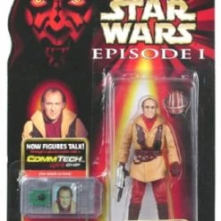 Star Wars Action Figure - Ric Olie With Blaster And Helmet - CommTech Chip