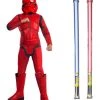 Star Wars Costume Child - The Rise Of Skywalker - Sith Trooper - WITH X2 FREE LIGHTSABERS