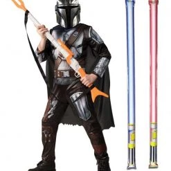Star Wars Costume Deluxe Child - The Mandalorian - WITH X2 FREE LIGHTSABERS
