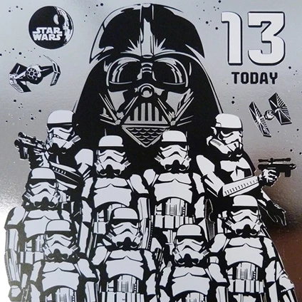 Star Wars Greeting Cards - 160 X 160 Mm - Star Wars - Age 13 - Blank Inside - SW534