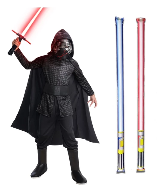 Star Wars Costume Child - The Rise Of Skywalker - Kylo Ren - WITH X2 FREE LIGHTSABERS
