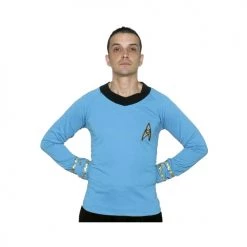 Star Trek Adult Costumes - Classic Spock Blue Shirt