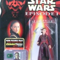 Star Wars Action Figure - Queen Amidala (Naboo) With Blaster Pistols - CommTech Chip