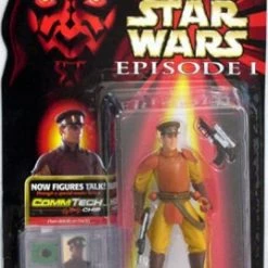 Star Wars Action Figure - Naboo Royal Security With Blaster Pistol And Rifle - CommTech Chip