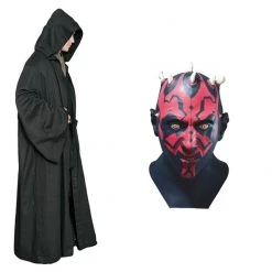 Star Wars Costume Adult - Black Robe And Darth Maul Mask