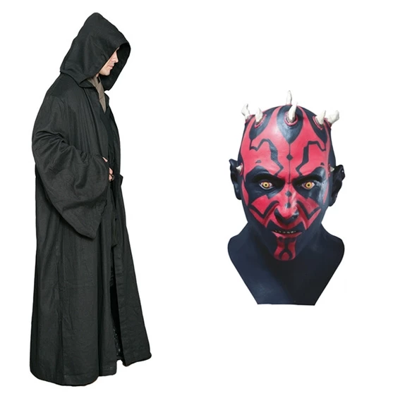 Star Wars Costume Adult - Black Robe And Darth Maul Mask