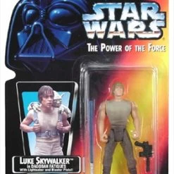 Star Wars Action Figure - Luke Skywalker In Dagobah Fatigues / Saber / Pistol With Short Lightsaber
