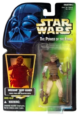 Star Wars Action Figure - Weequay Skiff Guard With Force Pike And Blaster Rifle - Hologram